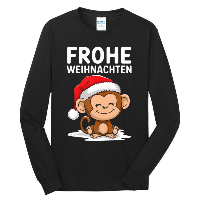 Merry Christmas Monkey Frohe Weihnachten Tank Top Tall Long Sleeve T-Shirt