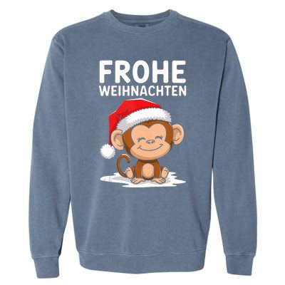 Merry Christmas Monkey Frohe Weihnachten Tank Top Garment-Dyed Sweatshirt