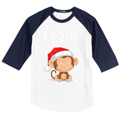 Merry Christmas Monkey Frohe Weihnachten Tank Top Baseball Sleeve Shirt