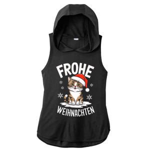 Merry Christmas Munchkin Cat Frohe Weihnachten Tank Top Ladies PosiCharge Tri-Blend Wicking Draft Hoodie Tank