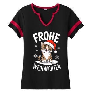 Merry Christmas Munchkin Cat Frohe Weihnachten Tank Top Ladies Halftime Notch Neck Tee