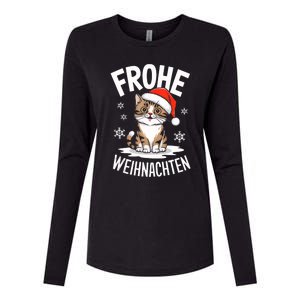 Merry Christmas Munchkin Cat Frohe Weihnachten Tank Top Womens Cotton Relaxed Long Sleeve T-Shirt