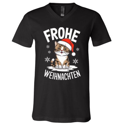 Merry Christmas Munchkin Cat Frohe Weihnachten Tank Top V-Neck T-Shirt