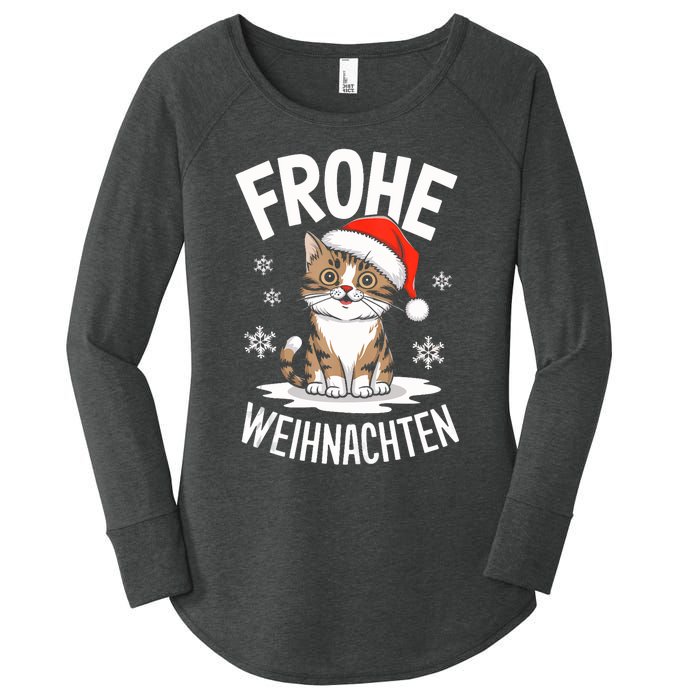 Merry Christmas Munchkin Cat Frohe Weihnachten Tank Top Women's Perfect Tri Tunic Long Sleeve Shirt