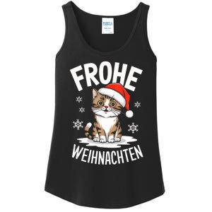 Merry Christmas Munchkin Cat Frohe Weihnachten Tank Top Ladies Essential Tank