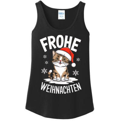 Merry Christmas Munchkin Cat Frohe Weihnachten Tank Top Ladies Essential Tank