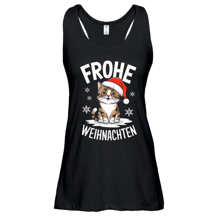 Merry Christmas Munchkin Cat Frohe Weihnachten Tank Top Ladies Essential Flowy Tank