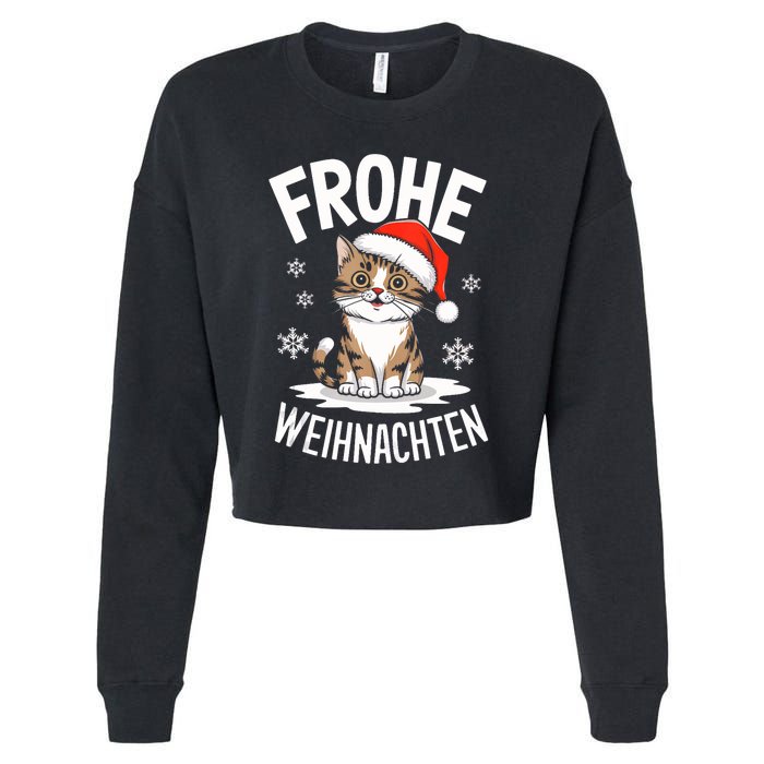 Merry Christmas Munchkin Cat Frohe Weihnachten Tank Top Cropped Pullover Crew