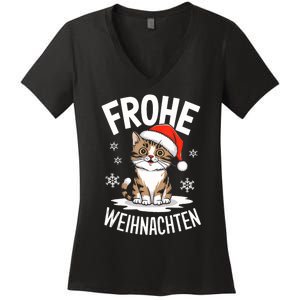 Merry Christmas Munchkin Cat Frohe Weihnachten Tank Top Women's V-Neck T-Shirt