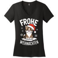 Merry Christmas Munchkin Cat Frohe Weihnachten Tank Top Women's V-Neck T-Shirt