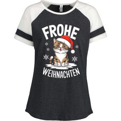 Merry Christmas Munchkin Cat Frohe Weihnachten Tank Top Enza Ladies Jersey Colorblock Tee