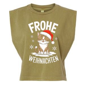 Merry Christmas Munchkin Cat Frohe Weihnachten Tank Top Garment-Dyed Women's Muscle Tee