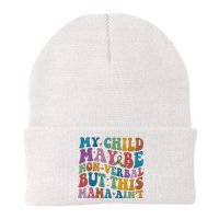 My Child May Be Nonverbal But This Mama Ain’T Autism Awareness Knit Cap Winter Beanie