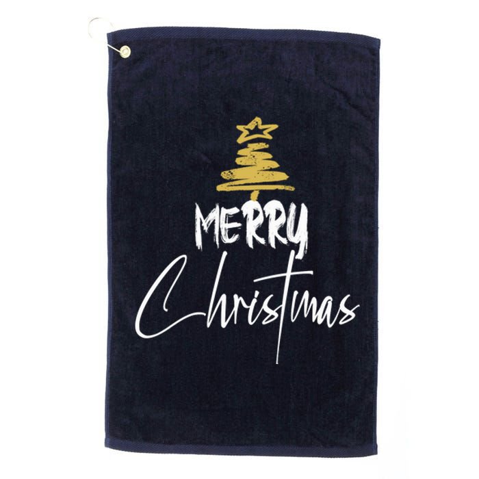 Merry Christmas Platinum Collection Golf Towel