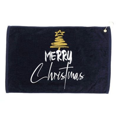 Merry Christmas Grommeted Golf Towel