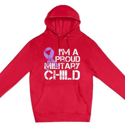 Military Child Month Purple Up Brat Premium Pullover Hoodie