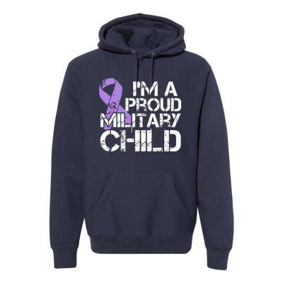 Military Child Month Purple Up Brat Premium Hoodie