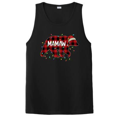 Merry Christmas Mamaw Bear Santa Light Family Xmas Pajama Cute Gift PosiCharge Competitor Tank