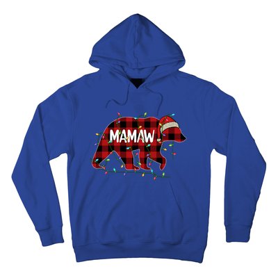 Merry Christmas Mamaw Bear Santa Light Family Xmas Pajama Cute Gift Hoodie