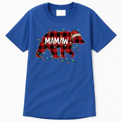 Merry Christmas Mamaw Bear Santa Light Family Xmas Pajama Cute Gift Tall T-Shirt