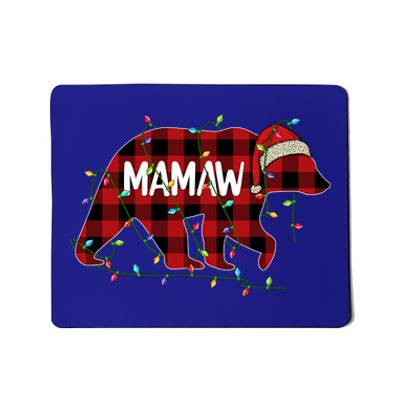 Merry Christmas Mamaw Bear Santa Light Family Xmas Pajama Cute Gift Mousepad