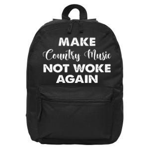 Make Country Music Not Woke Again 16 in Basic Backpack