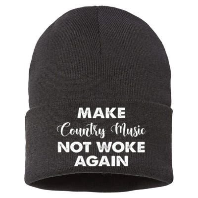 Make Country Music Not Woke Again Sustainable Knit Beanie