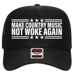 Make Country Music Not Woke Again Men Women High Crown Mesh Back Trucker Hat