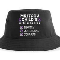 Military Child Month Purple Childs Checklist Sustainable Bucket Hat