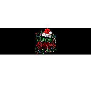 Merry Christmas Matching Family Santa Hat Lights Xmas Bumper Sticker