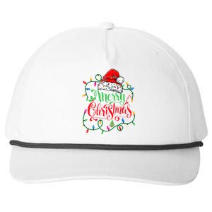 Merry Christmas Matching Family Santa Hat Lights Xmas Snapback Five-Panel Rope Hat