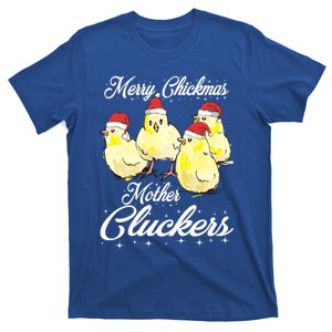 Merry Chickmas Mother Cluckers Chicks Santa Hats Tee Gift T-Shirt