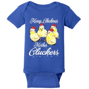 Merry Chickmas Mother Cluckers Chicks Santa Hats Tee Gift Baby Bodysuit