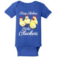 Merry Chickmas Mother Cluckers Chicks Santa Hats Tee Gift Baby Bodysuit