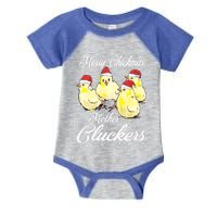 Merry Chickmas Mother Cluckers Chicks Santa Hats Tee Gift Infant Baby Jersey Bodysuit