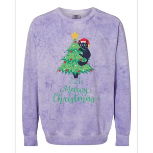 Meowy Christmas Colorblast Crewneck Sweatshirt