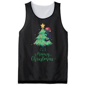 Meowy Christmas Mesh Reversible Basketball Jersey Tank