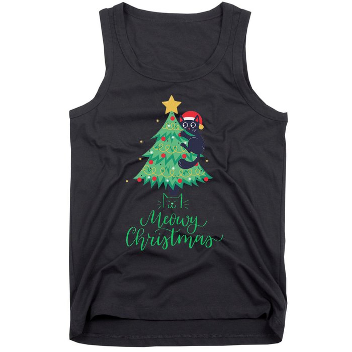 Meowy Christmas Tank Top