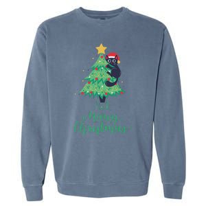 Meowy Christmas Garment-Dyed Sweatshirt