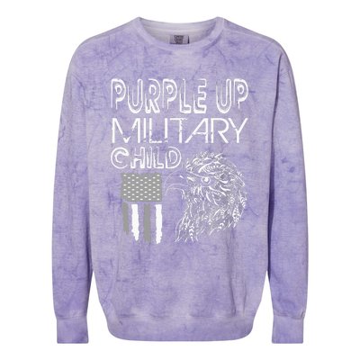 Military Childs Month Purple Up for Military Child Purple-Up Colorblast Crewneck Sweatshirt