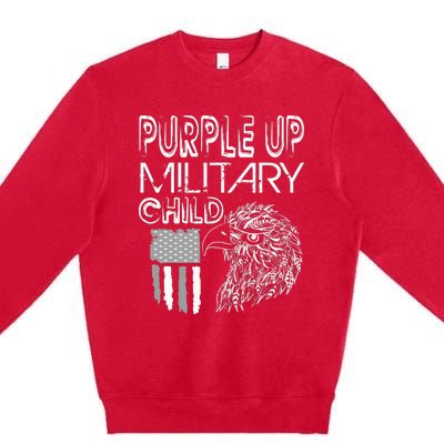 Military Childs Month Purple Up for Military Child Purple-Up Premium Crewneck Sweatshirt