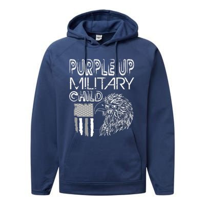 Military Childs Month Purple Up for Military Child Purple-Up Performance Fleece Hoodie