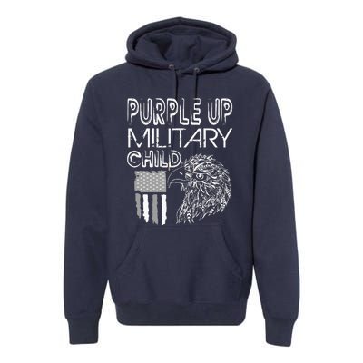 Military Childs Month Purple Up for Military Child Purple-Up Premium Hoodie