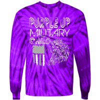 Military Childs Month Purple Up for Military Child Purple-Up Tie-Dye Long Sleeve Shirt