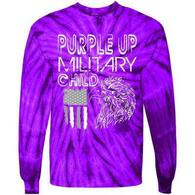 Military Childs Month Purple Up for Military Child Purple-Up Tie-Dye Long Sleeve Shirt