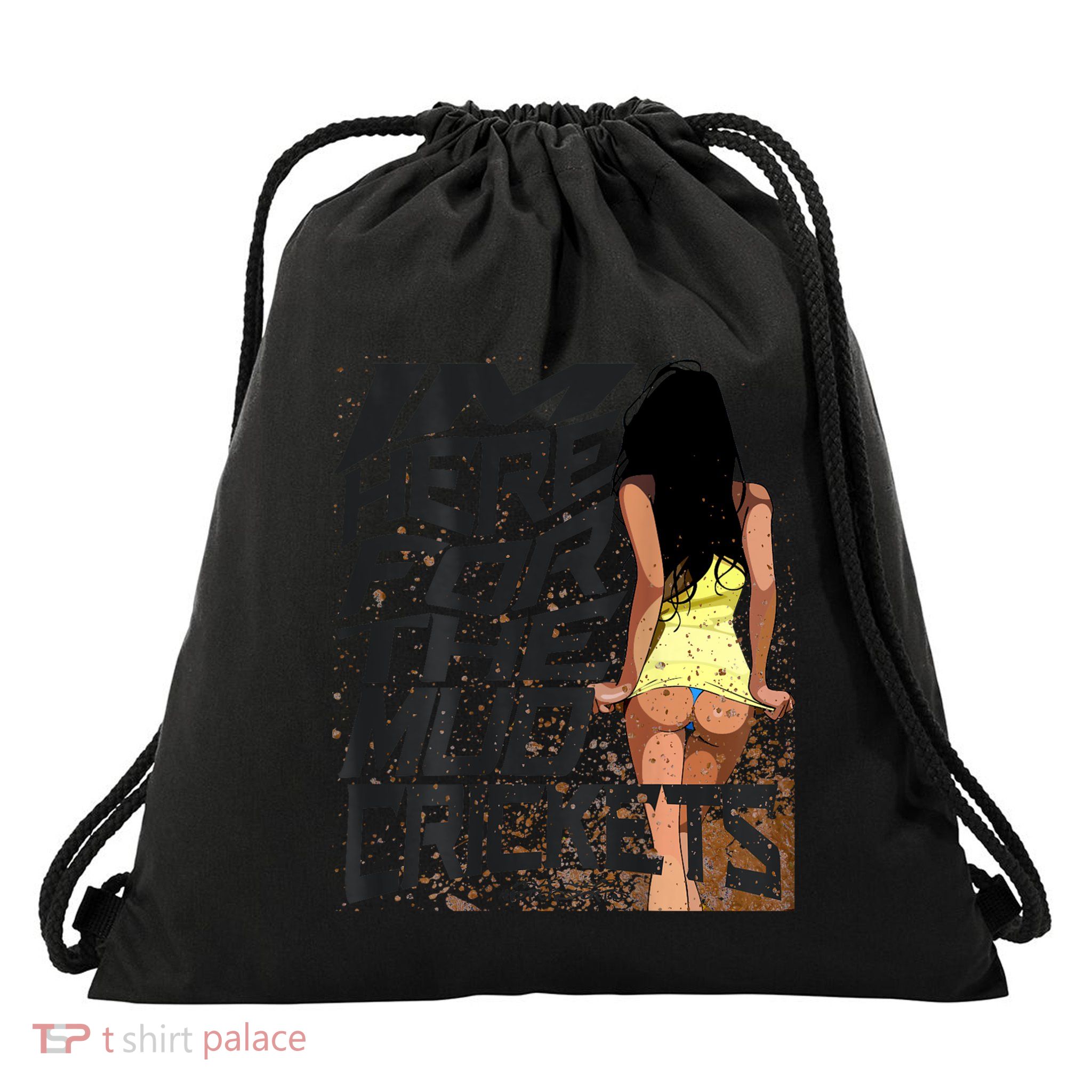 Mud Cricket Drawstring Bag