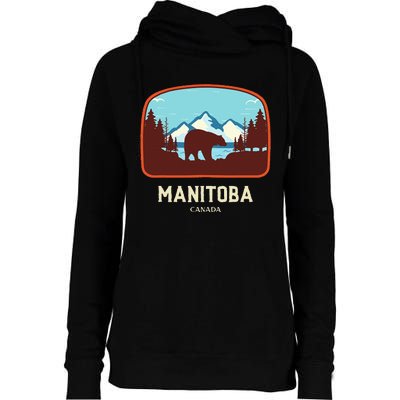 Manitoba Canada Womens Funnel Neck Pullover Hood