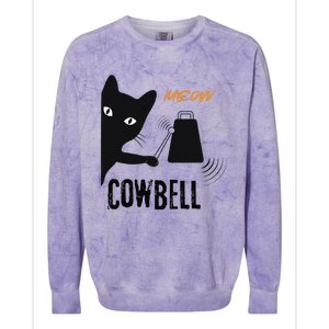 More Cowbell Meow Cowbell Cute Funny Cat Colorblast Crewneck Sweatshirt