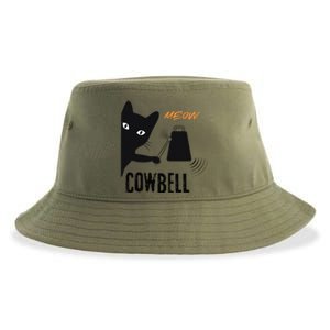 More Cowbell Meow Cowbell Cute Funny Cat Sustainable Bucket Hat