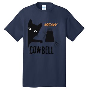 More Cowbell Meow Cowbell Cute Funny Cat Tall T-Shirt